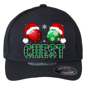 Chest Nuts Christmas Funny Matching Couple Chestnuts  Flexfit Unipanel Trucker Cap