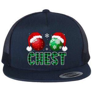 Chest Nuts Christmas Funny Matching Couple Chestnuts  Flat Bill Trucker Hat