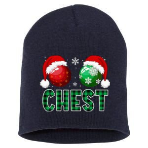 Chest Nuts Christmas Funny Matching Couple Chestnuts  Short Acrylic Beanie