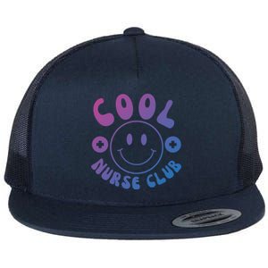 Cute Nurse Cool Nurse Club Groovy Nurse Week Gift Flat Bill Trucker Hat