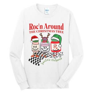 Crna Nurse Christmas Christmas Tree Pharmacy Tech Tall Long Sleeve T-Shirt