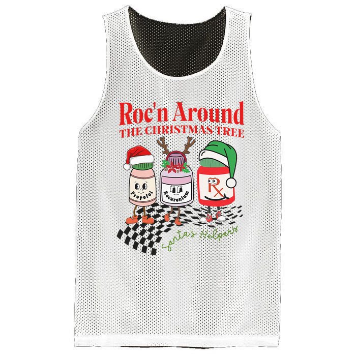 Crna Nurse Christmas Christmas Tree Pharmacy Tech Mesh Reversible Basketball Jersey Tank