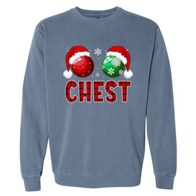 Chest Nuts Christmas Funny Matching Couple Chestnuts  Garment-Dyed Sweatshirt