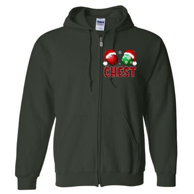 Chest Nuts Christmas Funny Matching Couple Chestnuts  Full Zip Hoodie