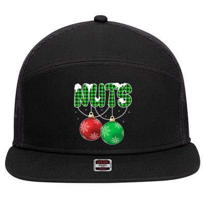 Chest Nuts Christmas Matching Couple Chestnuts  7 Panel Mesh Trucker Snapback Hat