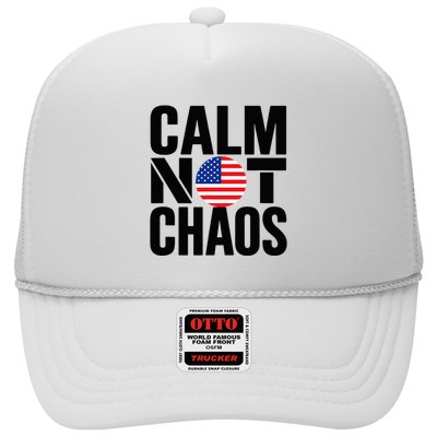 Calm Not Chaos Bold Political Trucker Hat