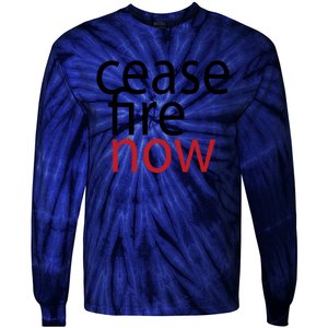 Ceasefire Now Tie-Dye Long Sleeve Shirt