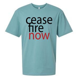 Ceasefire Now Sueded Cloud Jersey T-Shirt