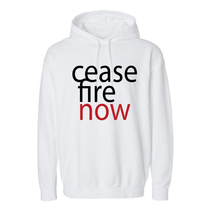 Ceasefire Now Garment-Dyed Fleece Hoodie