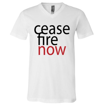 Ceasefire Now V-Neck T-Shirt