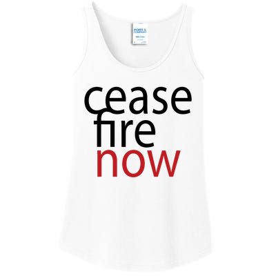 Ceasefire Now Ladies Essential Tank