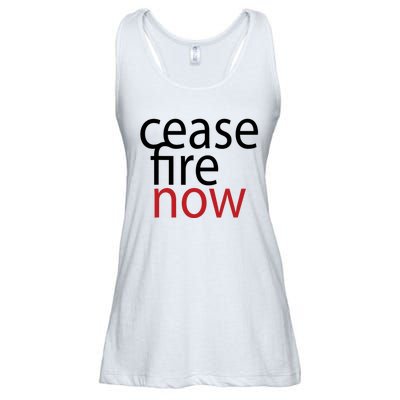 Ceasefire Now Ladies Essential Flowy Tank