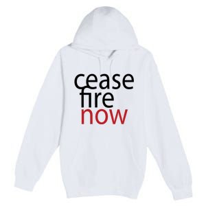 Ceasefire Now Premium Pullover Hoodie