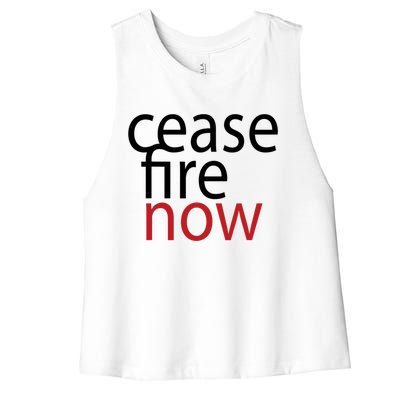 Ceasefire Now Women's Racerback Cropped Tank