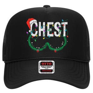 Chest Nuts Christmas Funny Matching Couple Chestnuts High Crown Mesh Back Trucker Hat