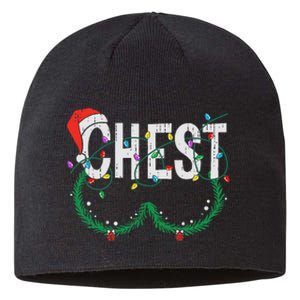 Chest Nuts Christmas Funny Matching Couple Chestnuts Sustainable Beanie