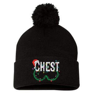 Chest Nuts Christmas Funny Matching Couple Chestnuts Pom Pom 12in Knit Beanie