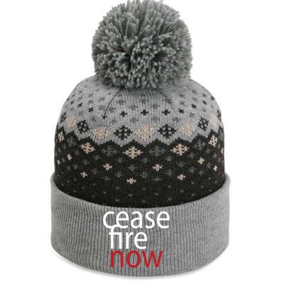 Ceasefire Now The Baniff Cuffed Pom Beanie