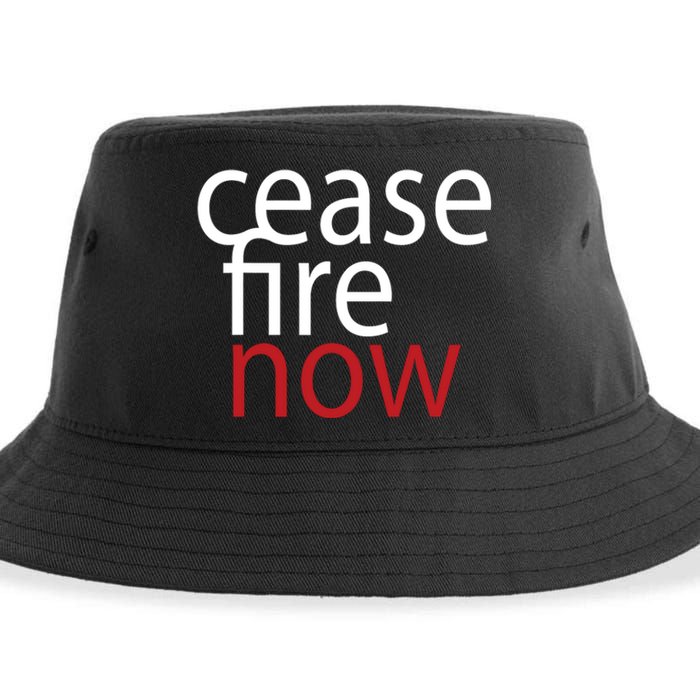 Ceasefire Now Sustainable Bucket Hat