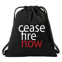Ceasefire Now Drawstring Bag