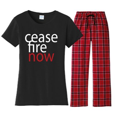 Ceasefire Now Women's Flannel Pajama Set