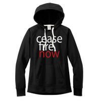 Ceasefire Now Women's Fleece Hoodie