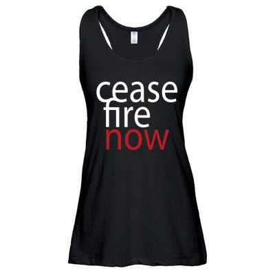 Ceasefire Now Ladies Essential Flowy Tank