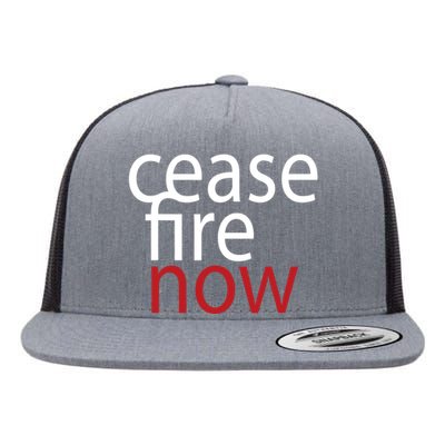 Ceasefire Now Flat Bill Trucker Hat