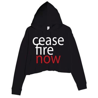 Ceasefire Now Crop Fleece Hoodie