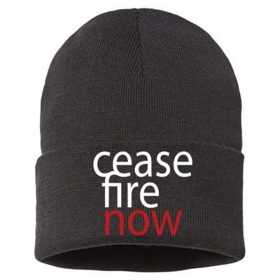 Ceasefire Now Sustainable Knit Beanie