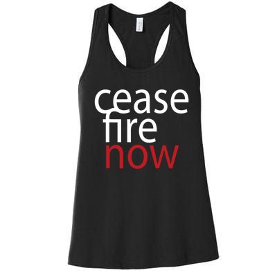 Ceasefire Now Women's Racerback Tank