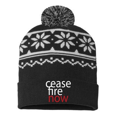 Ceasefire Now USA-Made Snowflake Beanie