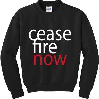 Ceasefire Now Kids Sweatshirt