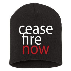 Ceasefire Now Short Acrylic Beanie