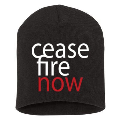 Ceasefire Now Short Acrylic Beanie