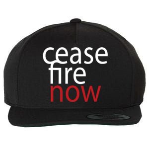 Ceasefire Now Wool Snapback Cap