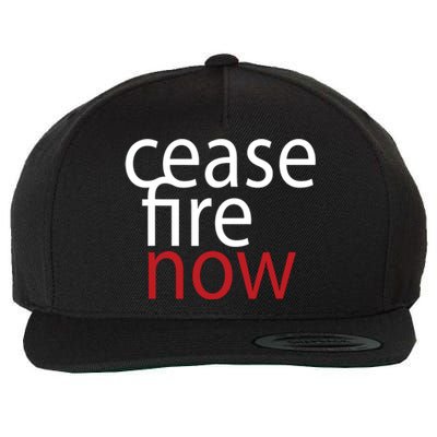 Ceasefire Now Wool Snapback Cap