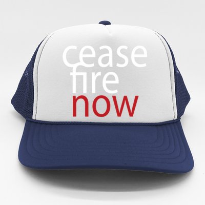 Ceasefire Now Trucker Hat