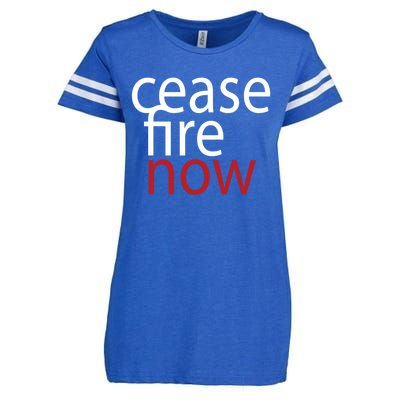 Ceasefire Now Enza Ladies Jersey Football T-Shirt