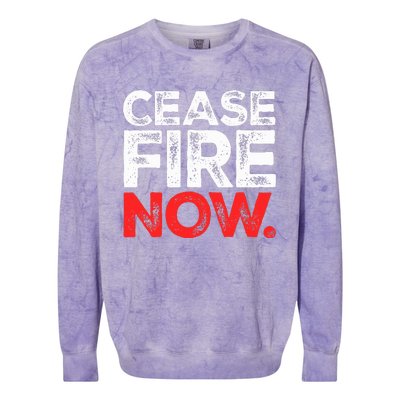 Ceasefire NOW Colorblast Crewneck Sweatshirt