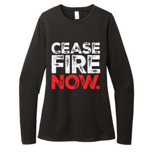 Ceasefire NOW Womens CVC Long Sleeve Shirt