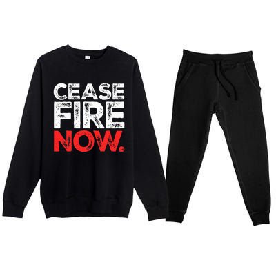 Ceasefire NOW Premium Crewneck Sweatsuit Set