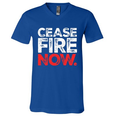 Ceasefire NOW V-Neck T-Shirt