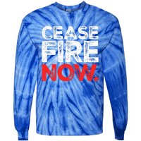 Ceasefire NOW Tie-Dye Long Sleeve Shirt