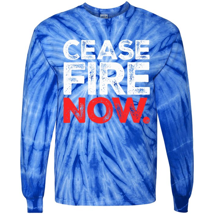 Ceasefire NOW Tie-Dye Long Sleeve Shirt