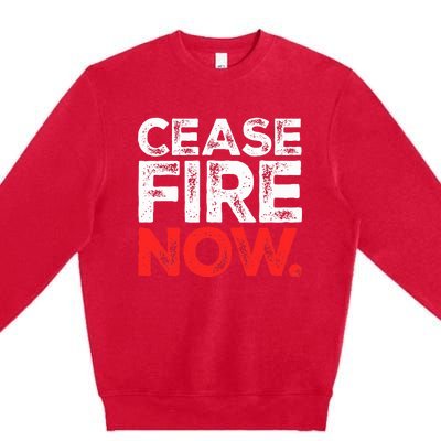 Ceasefire NOW Premium Crewneck Sweatshirt