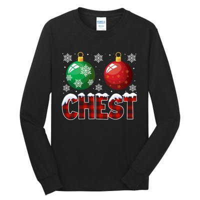 Chest Nuts Christmas Shirt Funny Matching Couple Chestnuts Tall Long Sleeve T-Shirt