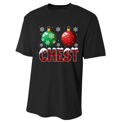 Chest Nuts Christmas Shirt Funny Matching Couple Chestnuts Performance Sprint T-Shirt