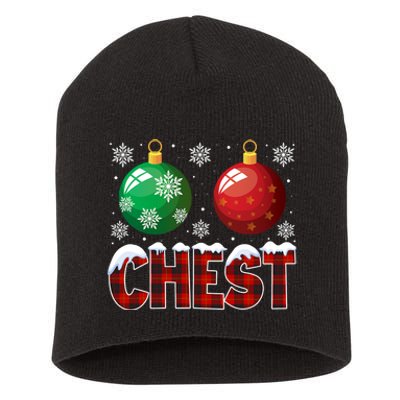 Chest Nuts Christmas Shirt Funny Matching Couple Chestnuts Short Acrylic Beanie