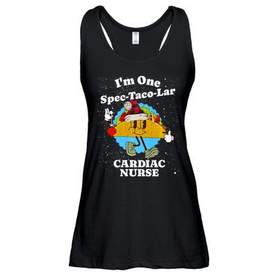 Cardiac Nurse Christmas Funny Taco Pun Cardiology Quote Ladies Essential Flowy Tank